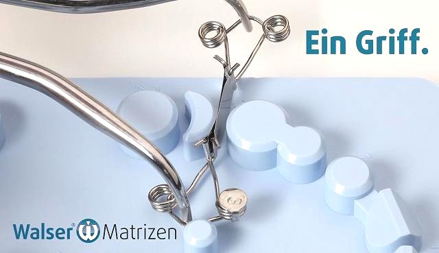 Die Zahn-Matrize X-Form wird ganz aufgespannt 